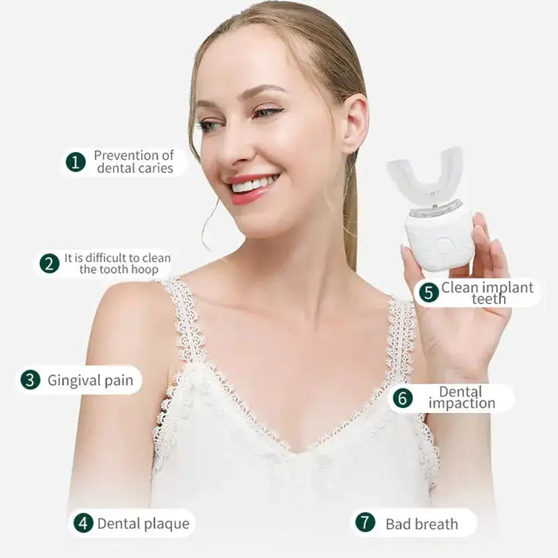 360 Degree Intelligent Sonic Electric Toothbrush Waterproof