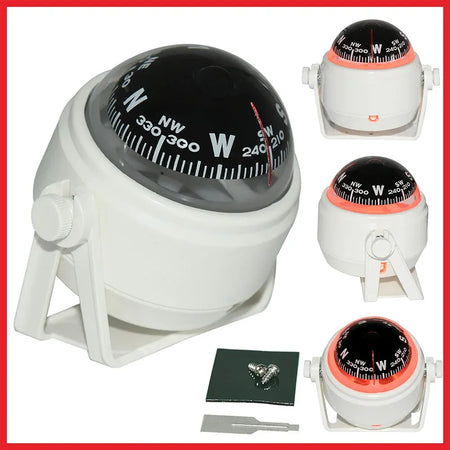 Mairne Boat Compass &ndash; Clear Analog Display For Outdoors White