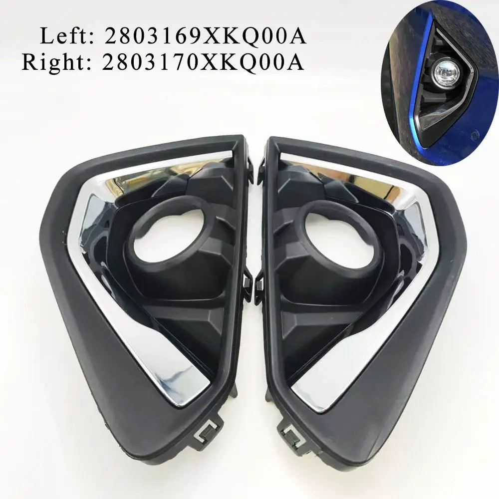 Front Fog Light Bezel Trim Set Pair for Haval F7 F7x 2018-2022 by InterCyprus Trading Ltd