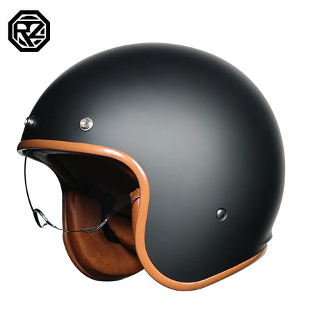 ORZ Retro Open Face Helmet 3-4 - Unisex DOT Certified