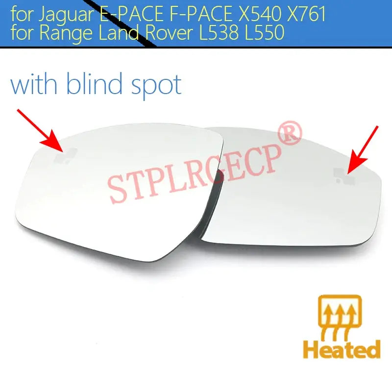 Blind Spot Rear View Side Mirror Lens Door Wing Mirrors Glass for Jaguar E-PACE F-PACE X540 X761 for Range Land Rover L538 L550 by InterCyprus Trading Ltd