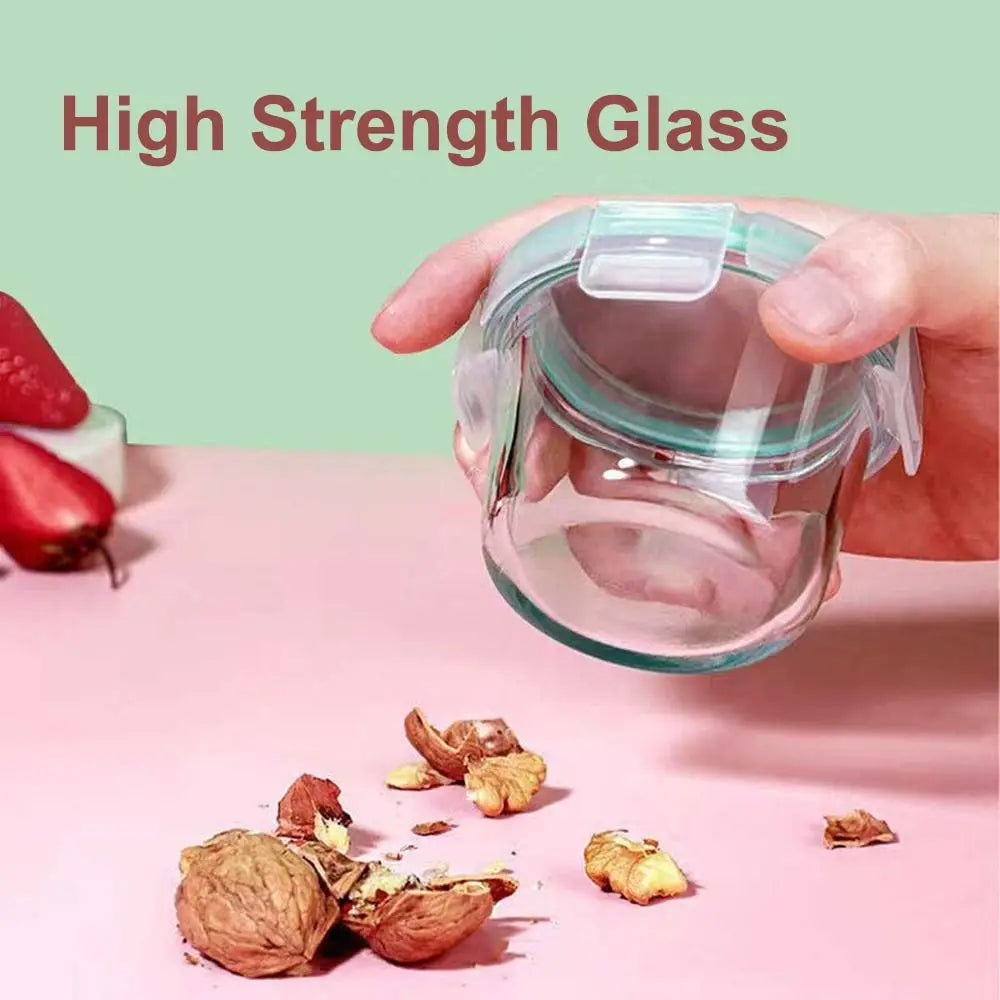 140ml Microwave Safe Glass Baby Food Storage Jar | No Chemicals | Solid Pattern