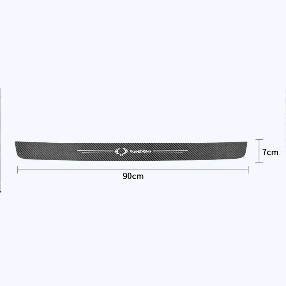 Carbon Fibre Car Trunk Bumper Guard Sticker For Ssangyong