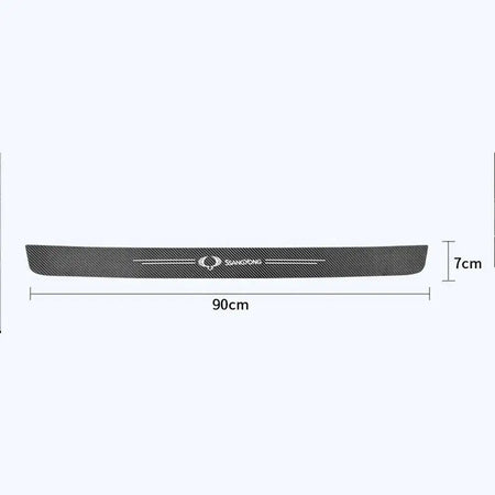 Carbon Fibre Car Trunk Bumper Guard Sticker For Ssangyong