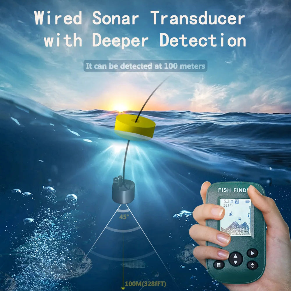 FindFish Smart Portable Sonar Fish Finder - Echo Sounder &amp; Alarm