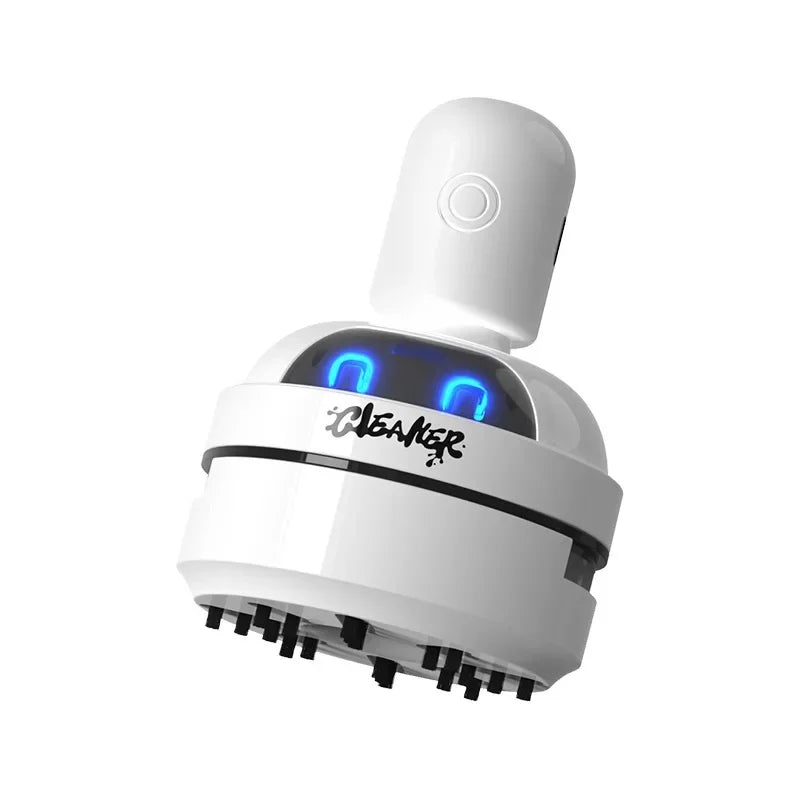 Mini Desktop Dust Collector &ndash; Compact USB Portable Vacuum 632 White [three-gear suction charging version] English packaging