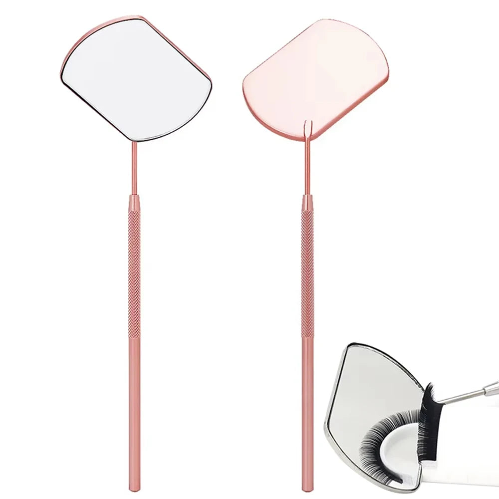 DUTRIEUX Stainless Steel Grafting Eyelash Extensions Checking Mirrors - 2 PCS Set