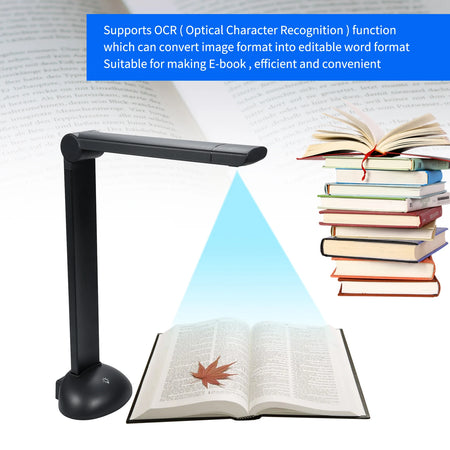 HD Document Camera Book Scanner A3 A4 with LED Light &amp; Multi-Language OCR