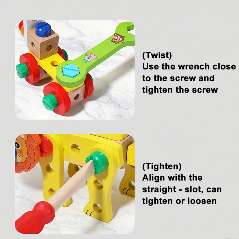 Animal Building Toolbox &ndash; Creative Wooden Toy Set For Kids