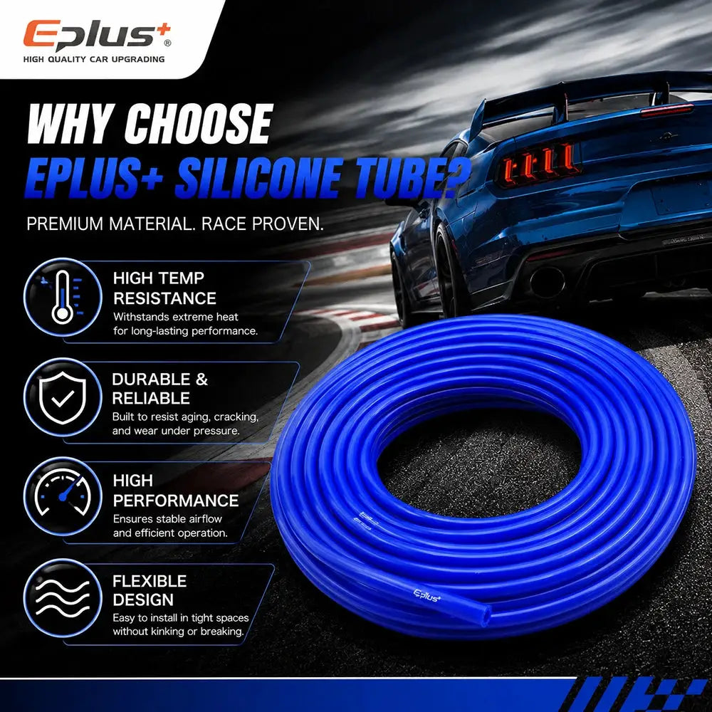 Universal Blue Silicone Vacuum Hose ID 3-12mm High Temp Flame Retardant Car Motorcycle Engine Air Tube by InterCyprus Trading Ltd