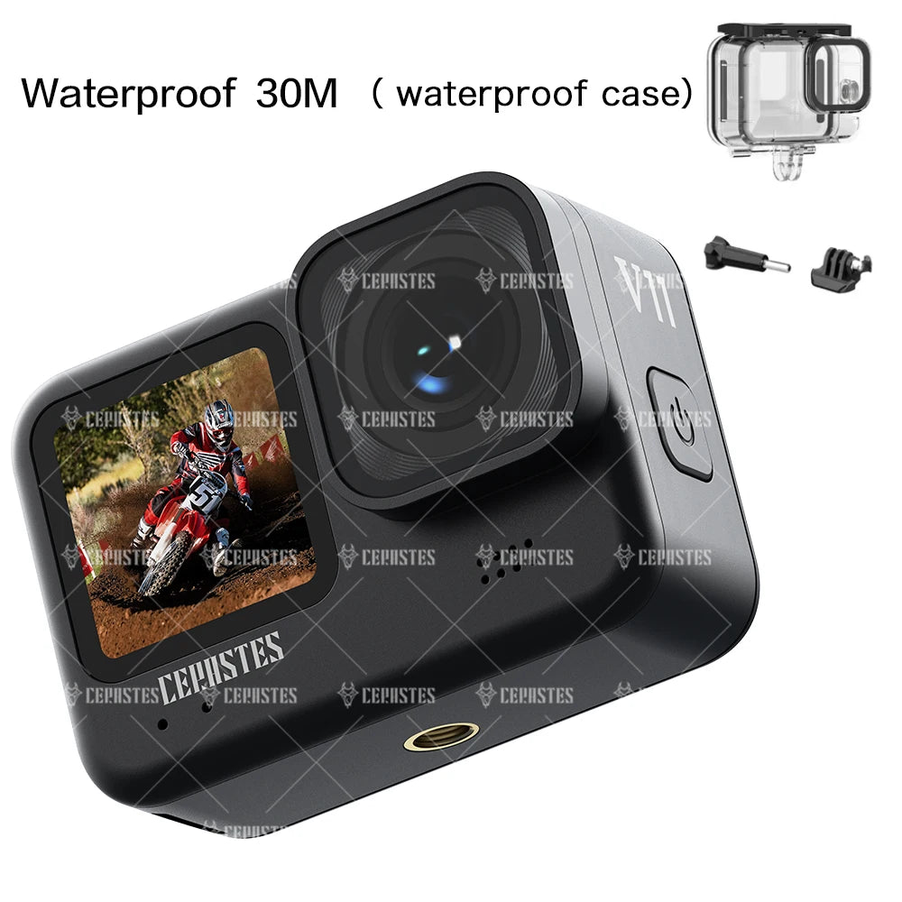 CERASTES V11 Action Camera &ndash; 4K60FPS Ultra-Stable Performance V11 -B / 128G