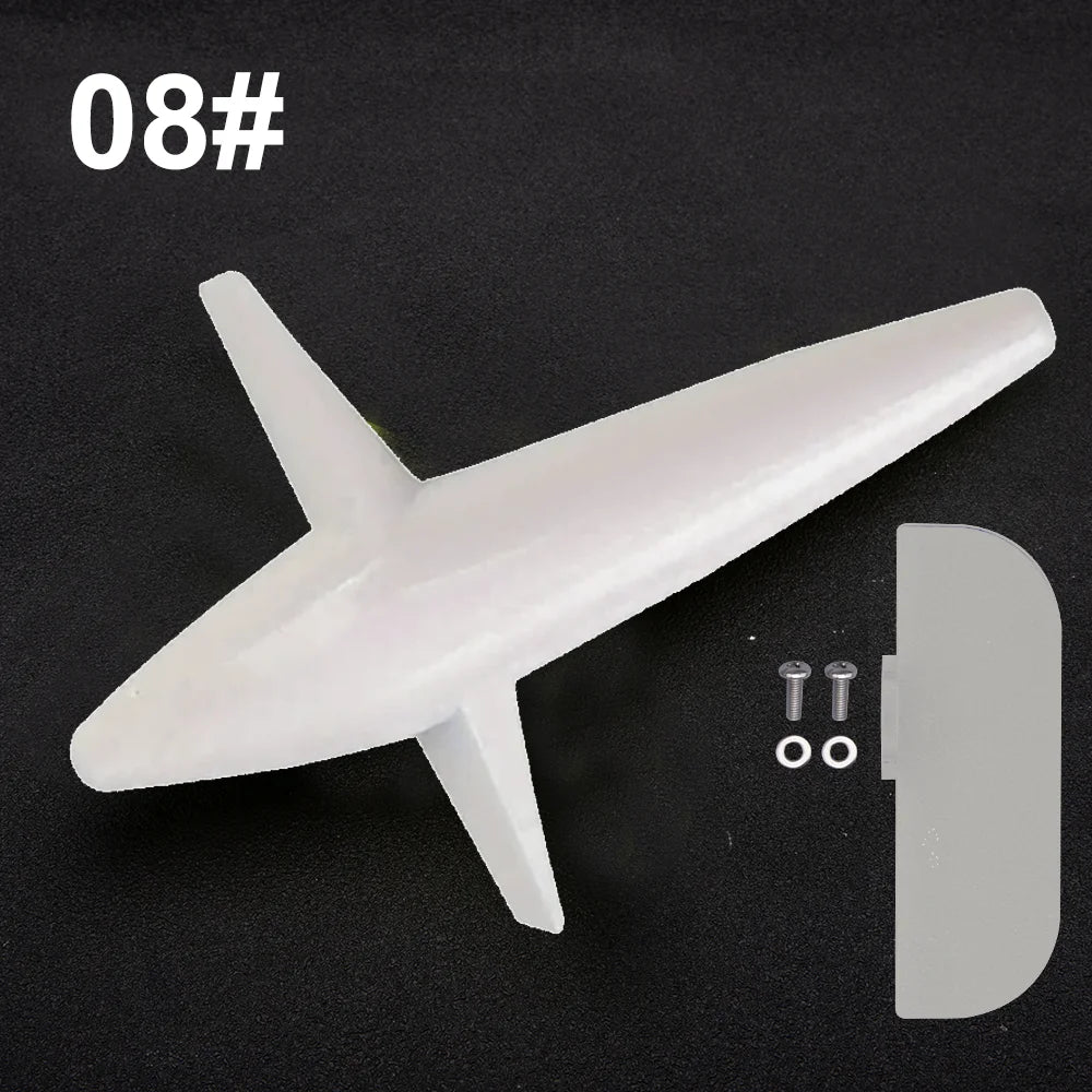 7" Offshore Tuna Lure - Adjustable Rudder &amp; SS316 Screw White / 7inch