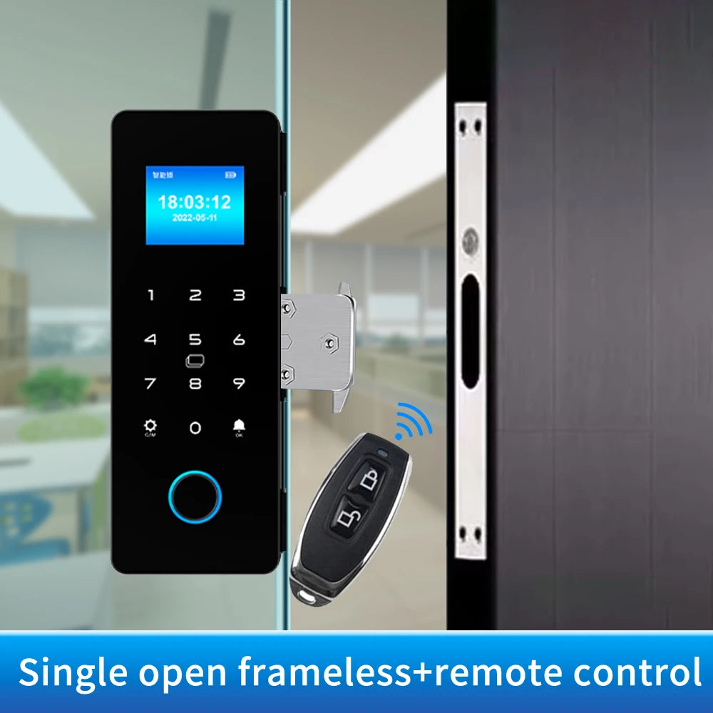 HAHA-Lock Glass Door Lock &ndash; Bluetooth App Control Smart single door fram