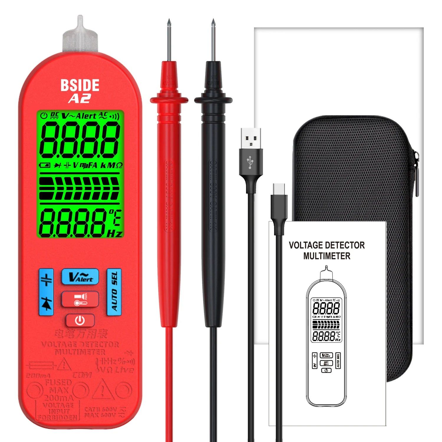 TK HOT BSIDE Smart Digital Multimeter &ndash; Auto Voltage Tester A2 with Bag / CHINA
