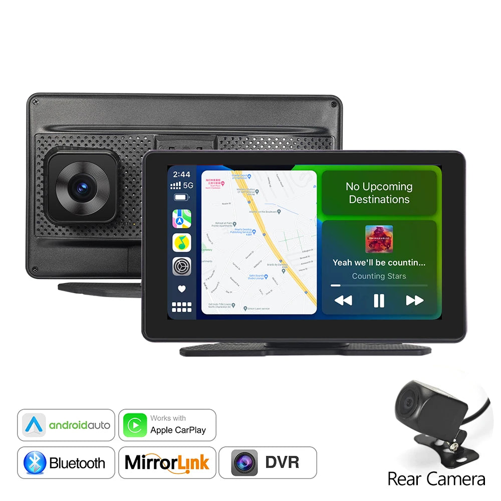 4K Dashcam 7inch Screen Driving Recorder &ndash; Wireless CarPlay 7inch Cam