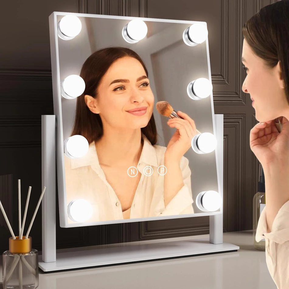 Hollywood LED Makeup Mirror With Touch Control & 360 Rotation