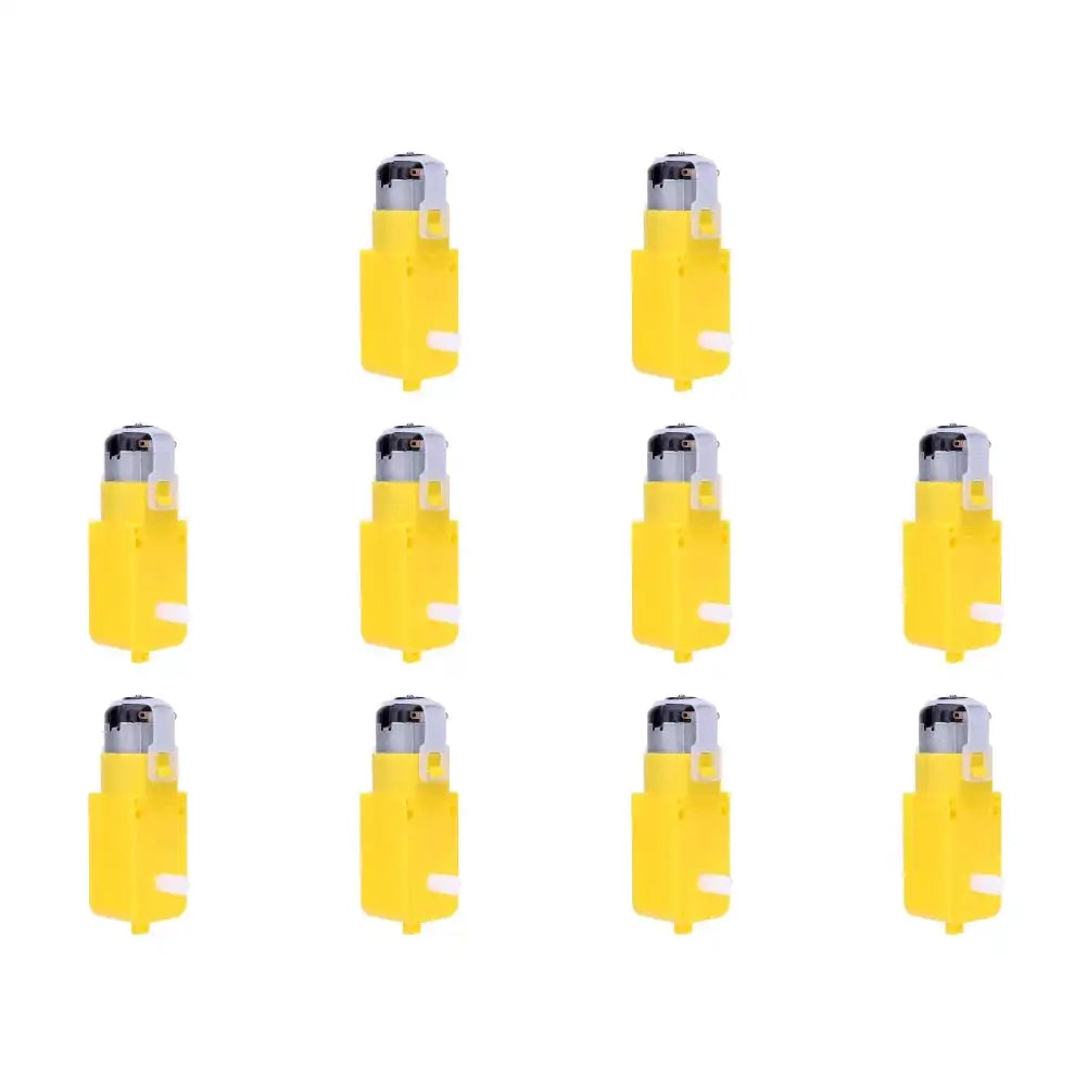Dual Shaft Geared DC Motor 3-12V TT Gearmotor For RC Car 10PCS