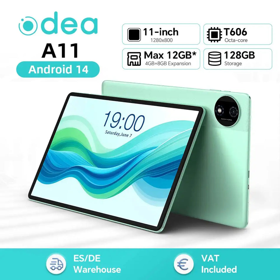 Odea A11 Tablet Android 14 Unisoc T606 12GB RAM 128GB GPS Tablet and Case / spain