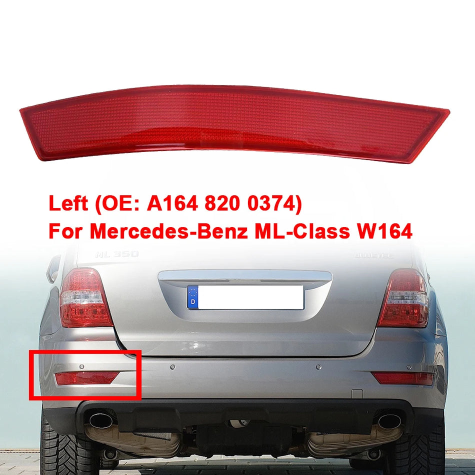 Červený odrazový svetlo zadného nárazníka vodotesný prachotesný priamy fit pre Mercedes ML Trieda W164
