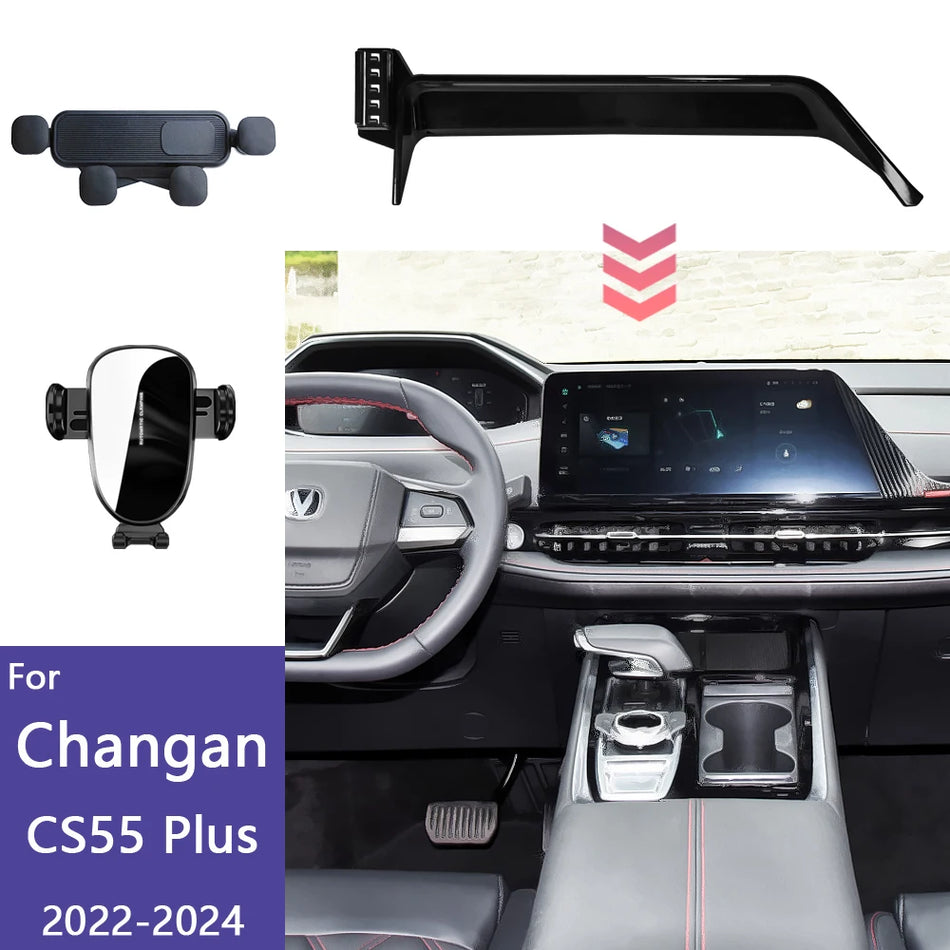 Supporto per telefono auto wireless Changan CS55 Plus con montaggio a gravità