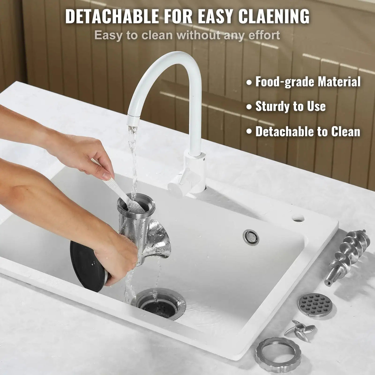 Manual Meat Grinder 304 Stainless With Suction Cup