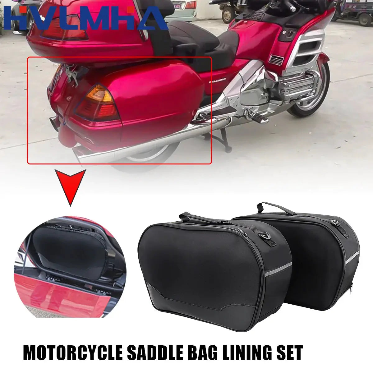 Motorcycle Trunk Side Luggage Storage Saddle Bag Liner Bag For Honda Goldwing Gold Wing GL 1800 GL1800 2012 - 2017 Accessories by InterCyprus Trading Ltd