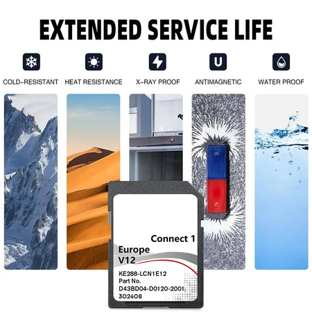 Genuine Connect 1 V12 Maps Sat Nav SD Card &ndash; Anti Fog Film