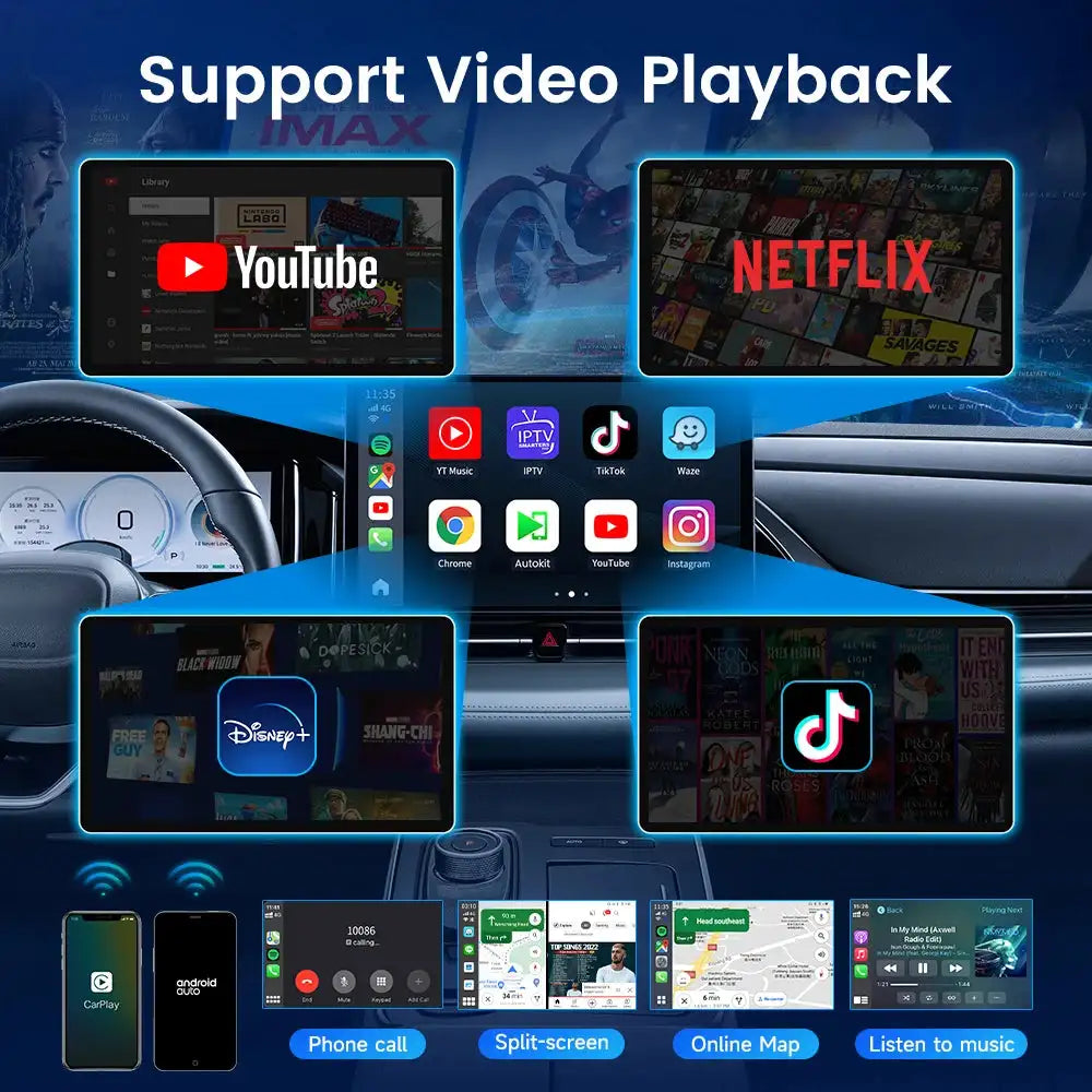 Carlinkit 3 In 1 Wireless Android 13 CarPlay For Benz Skoda