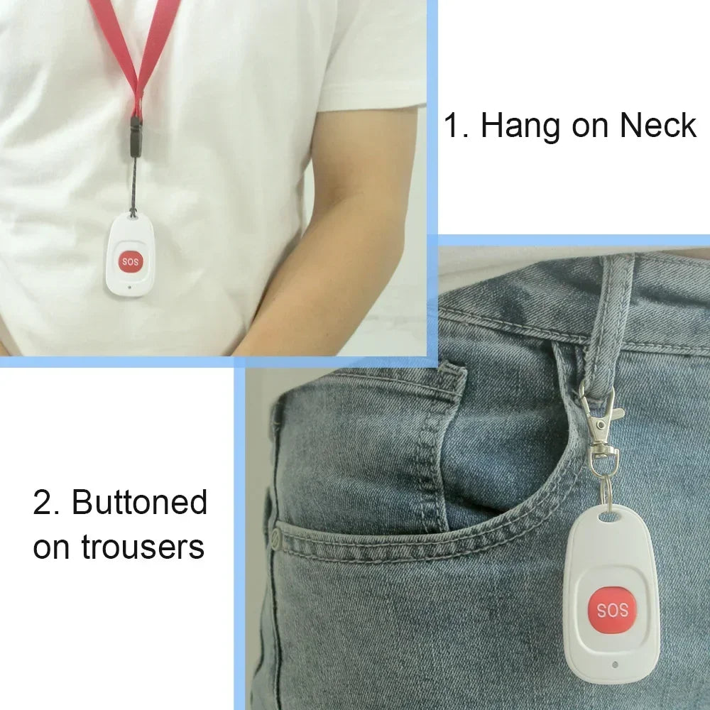 TP-324RF-3 SOS Panic Button &ndash; GSM Wifi RF 433MHz Alert