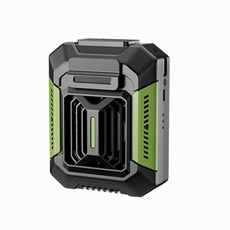 Portable Waist Clip Fan - USB Rechargeable Outdoor Cooling Green