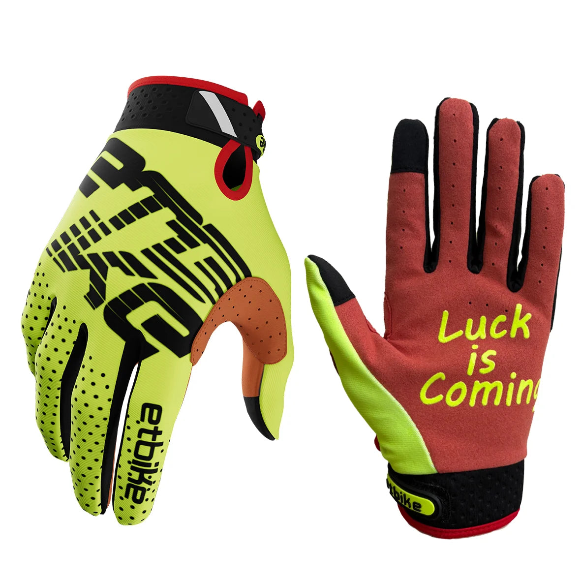 ETBIKE Riding Gloves &ndash; Touchscreen Compatible Design Neon Green / M / CHINA