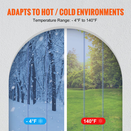 SucceBuy Strip Curtain Clear PVC &ndash; 50 Percent Overlap