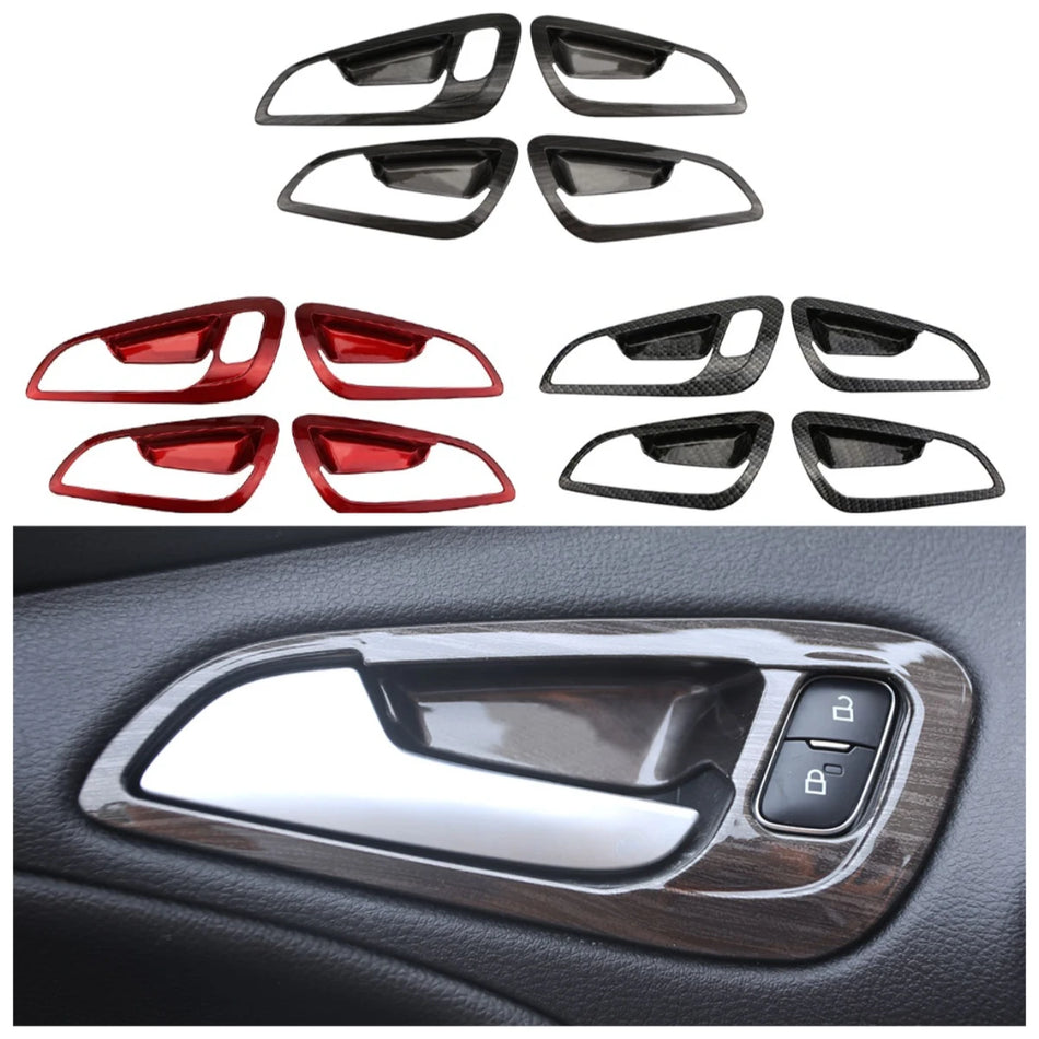 Set di adesivi per trim maniglia della porta per Ford Focus 2015-2018 MK3, guida a sinistra, 4 pezzi in ABS
