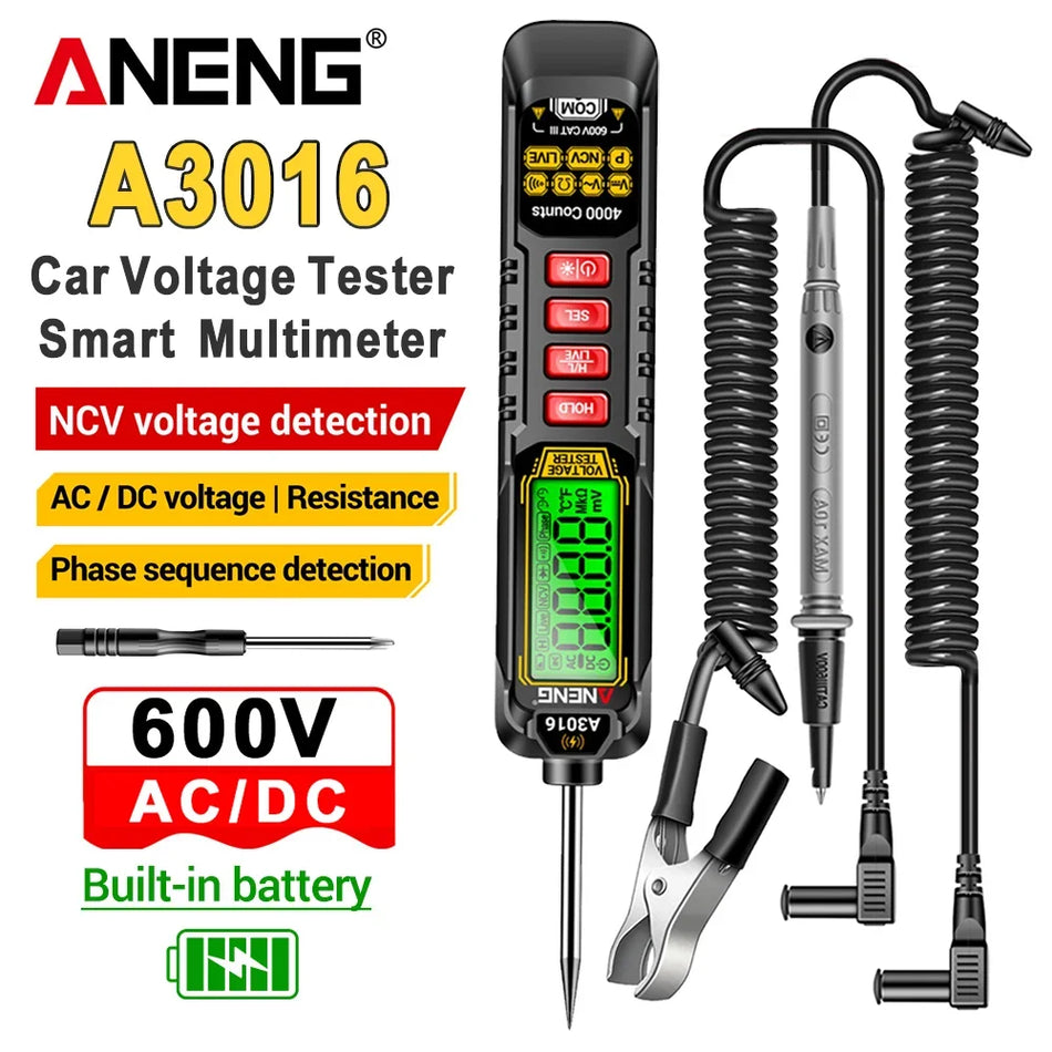 Aneng A3016 Digital Multimeter and 600V AC DC Voltage Tester Pen