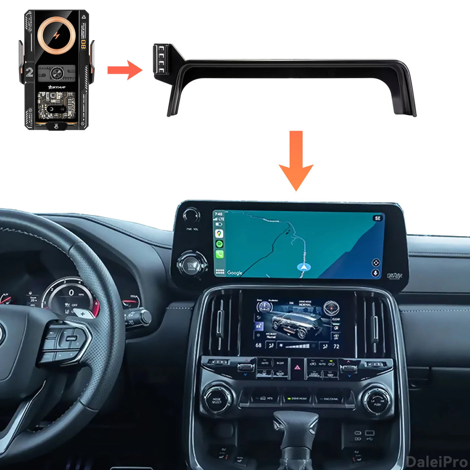 Juhtmevaba laadimisega telefonihoidja Lexus LX600 LX700 2022 2023 2024 2025 2026