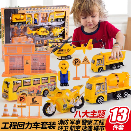 Cars Fire Trucks Model Set Engineering Toy Kit &ndash; Imaginative