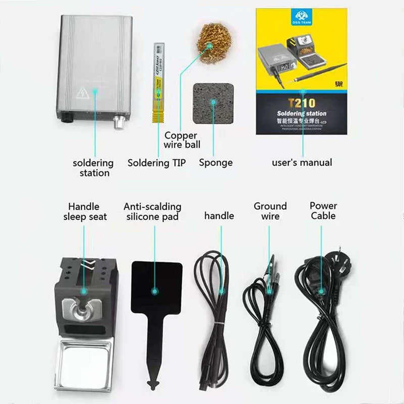 OSS T210 Soldering Station &ndash; Constant Temperature 120-450C Set 1( just 1 tip)