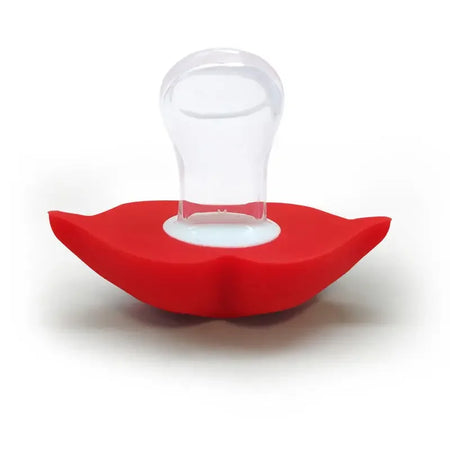 Kiss Lips Mustache Pacifier - Funny Silicone Soother for Babies