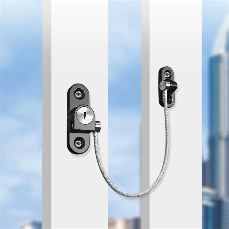 Stainless Steel Child Safety Lock With Cable For Cabinets