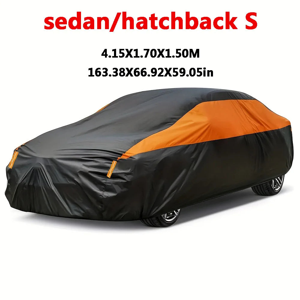JIUWAN Universal Waterproof Car Cover for SUV/Sedan - Ultimate Sun, Rain &amp; Snow Protection S-4.15X1.70X1.50M