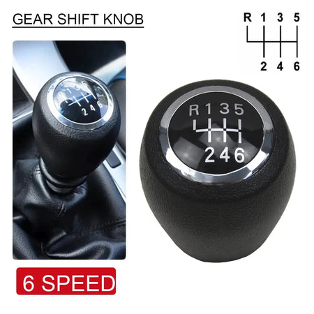 Gear Shift Knob with PU Leather Boot for Chevrolet Cruze 5/6 Speed Manual by InterCyprus Trading Ltd