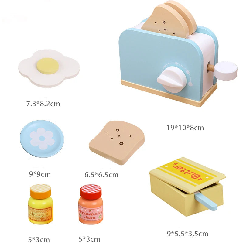 Wooden Kitchen Pretend Play Toaster - Educational Toy