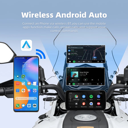 EKIY 6.25 Inch Wireless CarPlay Moto Android Auto &ndash; Portable Motorcycle Navigation Display
