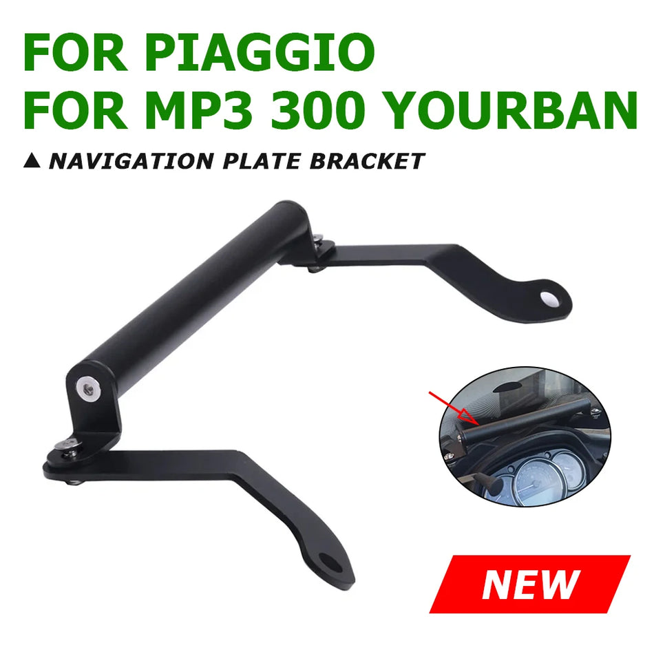 Držák telefonu Piaggio MP3 300 Yourban pro řídítka 22mm, hliníková deska pro GPS navigaci