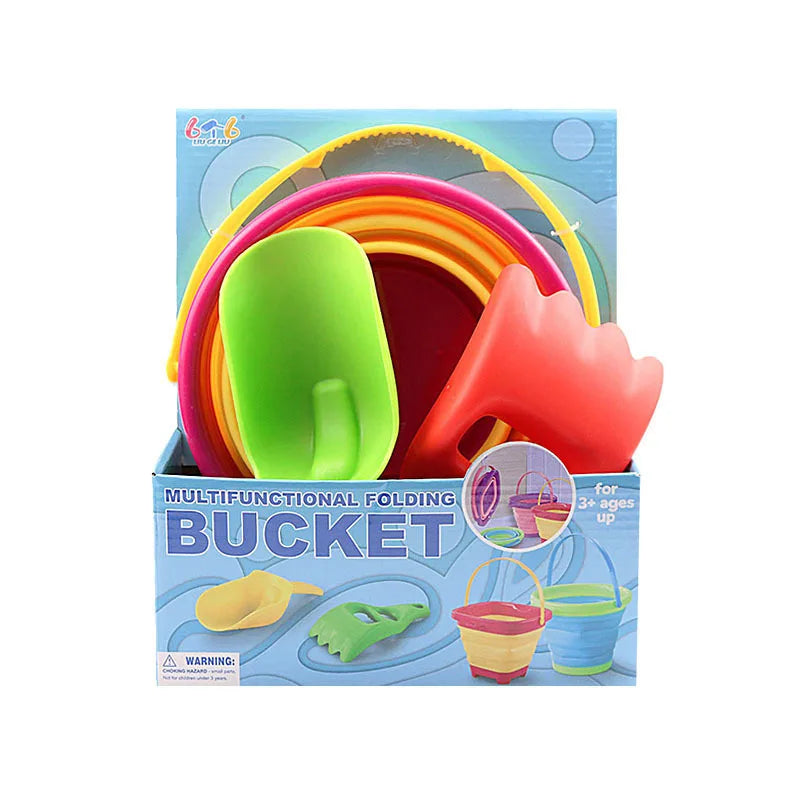 STF00469 Foldable Beach Bucket &ndash; Portable Sand Toy For Kids STF00469 YBchan