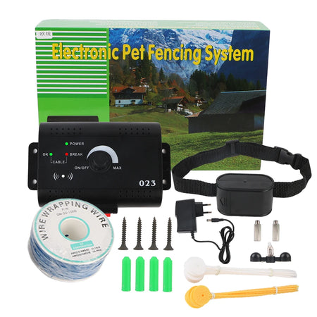 Electric Dog Fence System with Training Collar - Waterproof &amp; Adjustable