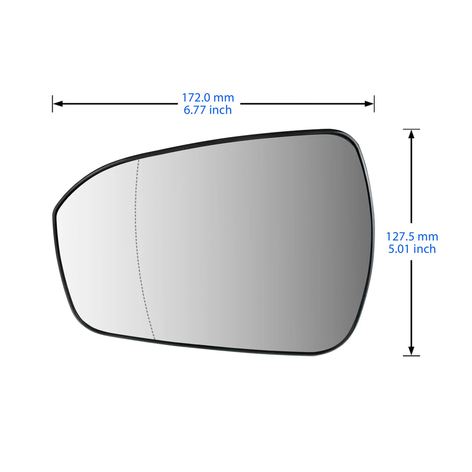 Door Mirror Glass for Ford Mondeo MK5 2014-2022 Heated Convex Left Side ABS Plastic