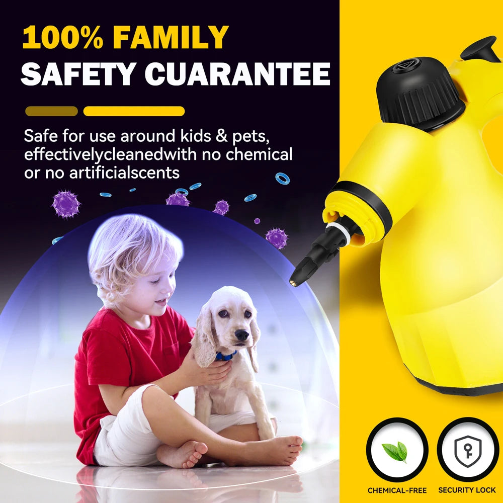 Handheld Steam Cleaner 220V - Sterilize &amp; Clean Efficiently