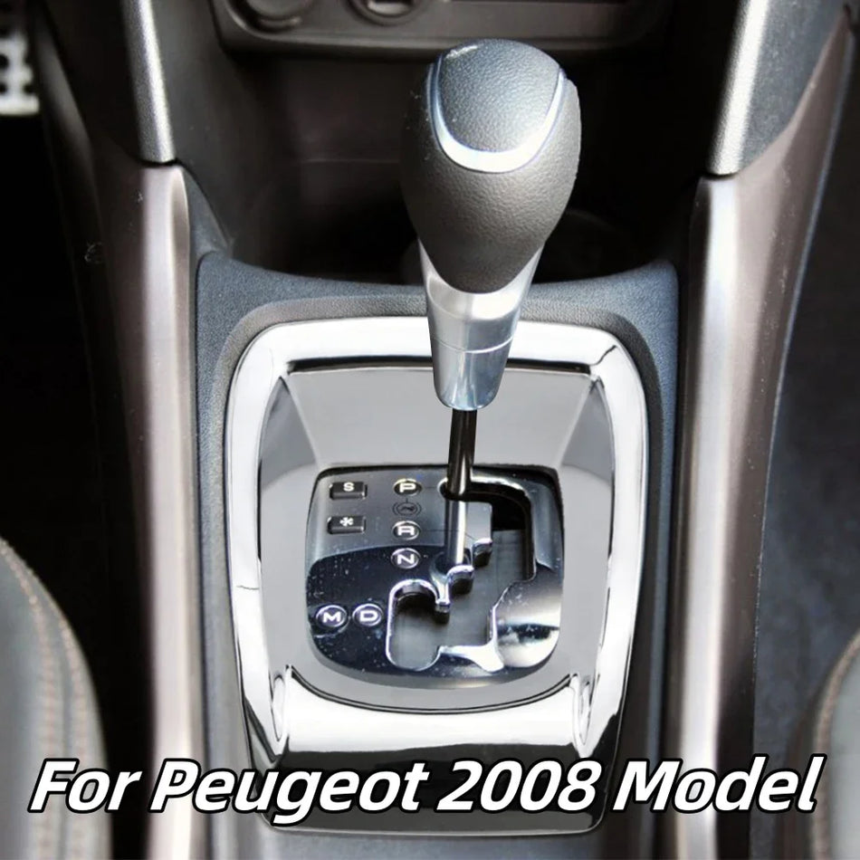 Samolepka na panel řadicí páky Peugeot 2008, stříbrný ABS trim
