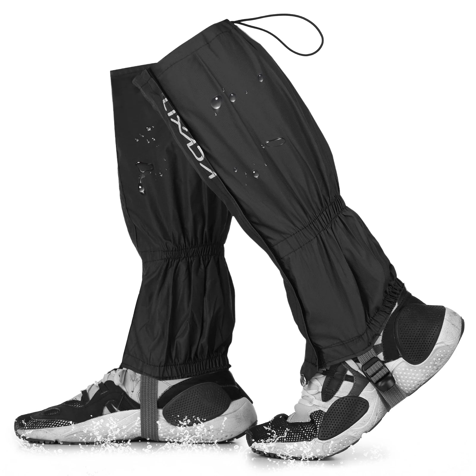 Water Resistant Leg Gaiters &ndash; Zippered Closure For Easy Fit Black